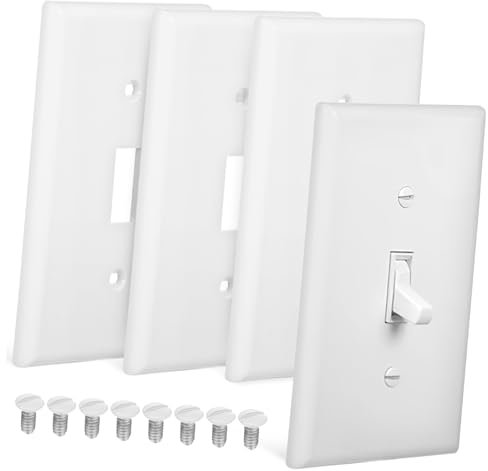 DOITOOL 4piezas Panel De Interruptores Placa De Cubierta De Interruptor De Luz Eléctrica Protector De Placa De Interruptor De Pared Para Cuadro Eléctrico Plástico
