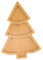 TOPPERFUN Plato de Madera Forma de Árbol de Navidad Bandeja para Aperitivos Plato de Frutas y Snacks para Fiestas y Reuniones Capacidad Decoración Navideña
