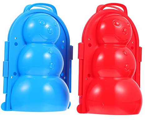 CIYODO 2 Stück Schneemann Clips Praktische Outdoor Schneemann Zangen aus Robustem für Kreatives Schneemannbauen im Winter Farblich Sortiert Zufällige Farbe Zufällige Farbe