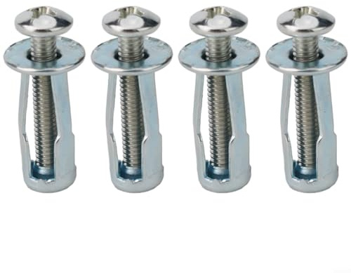 babominimer 20 Pcs Carbon Steel Expansion Bolts with Nuts, Zinc Plated Flared Nut Anchors for for Secure Fixing in Plywood, Hollow Walls, Plastics, Metal Sheets, Ideal for for DIY(20pcs m4*25)