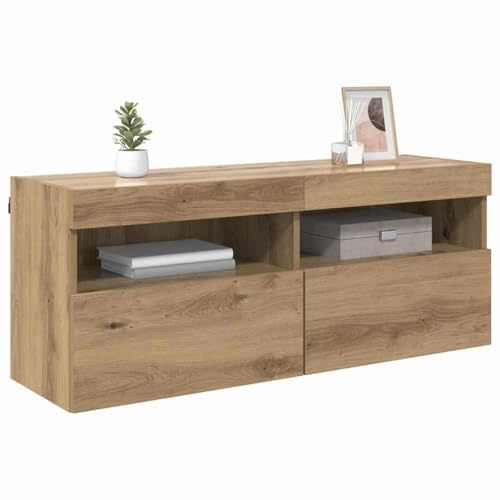 vidaXL TV-Wandschrank 100 x 30 x 40 cm Artisan-Eiche Holzwerkstoff