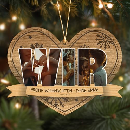 Wir Weihnachtsbaumschmuck - Familie personalisiert personalisierte Weihnachtskugeln, Baumgeschenke für die Familie Christbaumschmuck, Familien Weihnachtsdeko - Familiy