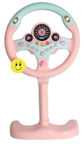 Lenkradspielzeug für Kinder – ABS Fahrcontroller, 25 x 49 cm, Simuliertes Stehendes Spielzeug, Auto Beifahrer Simulation | Tragbar mit Musik und Sound Kinders Autos Spielen Spaß Training