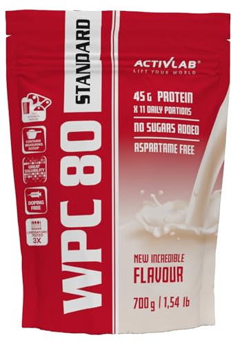 Activlab Protein Pulver - WPC 80 Molkenprotein Whey Protein - Muskelaufbau - ohne Zuckerzusatz - 700 g Natürlich