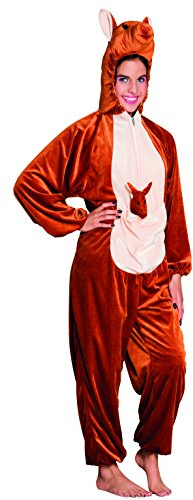 Boland 88167 - Teenager-Kostüm Känguru, Plüsch-Overall, Jumpsuit mit Bauchtasche, Tier-Kostüm, Karneval, Mottoparty