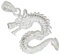 Chinois Dragon petit Pendentif en Argent 925