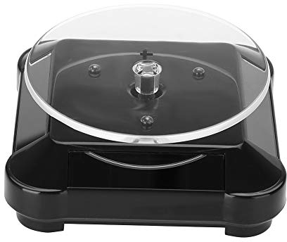 Schmuck Rotierendes Ständer, Solar Drehteller, Solar Drehteller Drehscheibe für Vitrine, Solar Showcase 360 Grad Drehscheibe, Watch Phone Schmuck Display Stand Led Licht Fur Kunstfotografie
