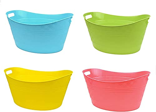 YöL 4x ice bucket summer party garden picnic bar drink beer wine cooler holder oval