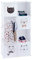 Relaxdays Steckregal Kinderzimmer, Katzen Motiv, 7 Fächer, Kleiderstange, Kleiderschrank HxBxT: 145 x 74 x 36,5 cm, weiß
