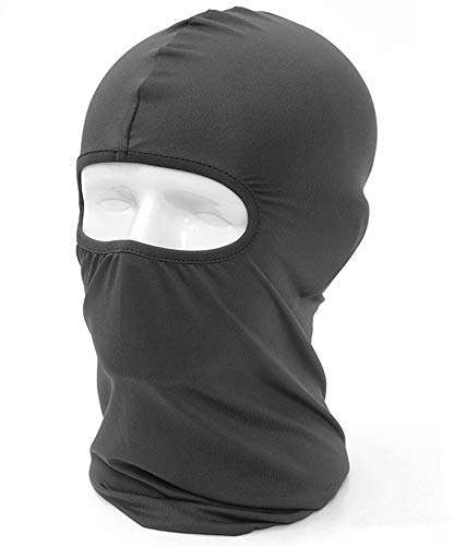Sturmhaube, atmungsaktive Lycra Vollgesichtsmaske Winddichte leichte Sturmhauben Männer Frauen zum Laufen Wandern im Freien Motorrad Radfahren Sport-Grau