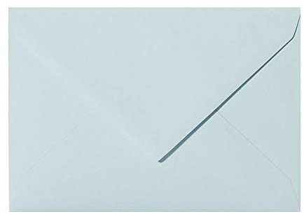Paper24 75 Briefumschläge DIN C6 114x162 mm, nassklebend, für Einladungen, Grußkarten A6, für Hochzeit, Geburtstag in Hellblau