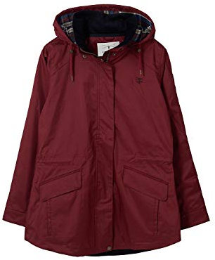 LightHouse Kendal - Impermeabile da donna, altamente impermeabile, antivento, con cappuccio foderato staccabile, Rosso, 12