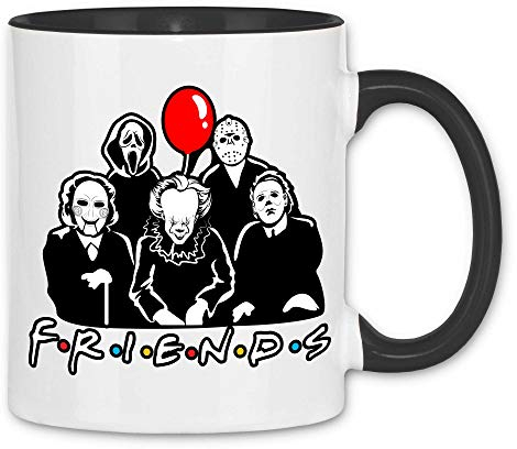 wowshirt Tasse Serienmörder Clown Halloween Horror Film Jason Freitag der 13 Gruselig, Farbe:White - Black