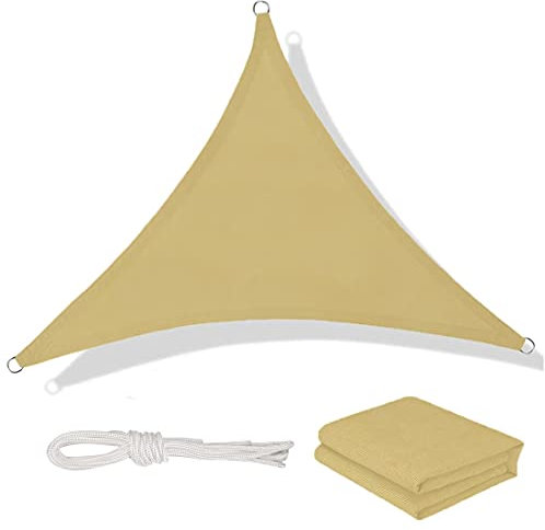 HGTRH Tende da Sole per Esterno 4 Metri Protezione Raggi 95% UV Poliestere Antistrappo, Ombreggiante Telo Bianco per Giardino Terrazzo Balcone Esterni Pratoyellow-5X5X5M