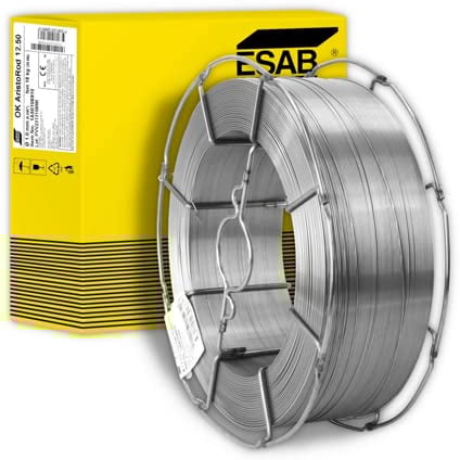 ESAB OK Aristord 12.50 12.63 SG2 SG3 G3Si1 G4Si1 0,8 1,0 1,2 mm 18kg Spule unverkupfert zum MAG-Schweissen (Aristorod 12.50 SG2, 1,0 mm 18kg Spule)