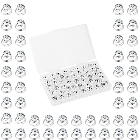QIUTIMIY Set di forcine per capelli a spirale con perle e strass, per matrimoni, matrimoni, balli, feste e occasioni speciali, con contenitore trasparente (diamante)