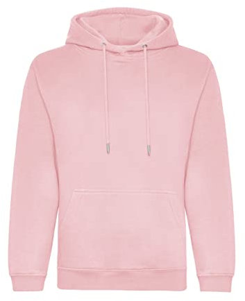 AWDis Just Hoods JH201 Unisex Organisch Kapuzenpullover - Baby Rosa - S