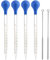QWORK 4 Stück Glas Pipette Dropper 10ml, Glaspipette mit Gummi Saugnapf + Reinigungsbürste x2