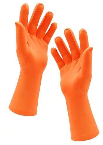 Chendvol Kurze Handschuhe für Herren und Damen, Handgelenklänge, dehnbar, Spandex, Kostüm, Bankett, Hochzeit, Party, kurze Handschuhe, Orange/Abendrot im Zickzackmuster (Sunset Chevron), Standard