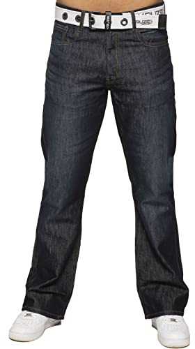 Kruze Mens Bootcut Jeans Flared Wide Leg Denim Pants Big Tall All Waist Sizes