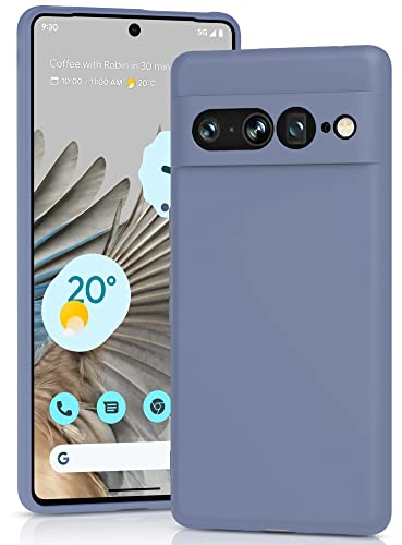 YATWIN für Google Pixel 7 Pro Hülle, Premium Silikon Handyhülle mit Kameraschutz, Seidig-Weicher Berühren Ultra Dünne Stoßfeste Kratzfeste Schutzhülle, Lavendelgrau