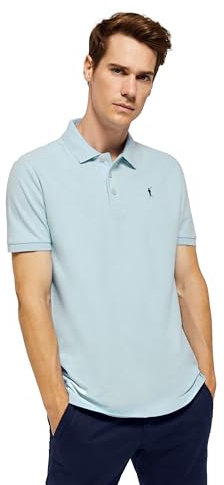 Polo Club Polo Manga Corta Azul Cielo Algodón Verano - Poloshirt for Men - Cómodo para Hombre