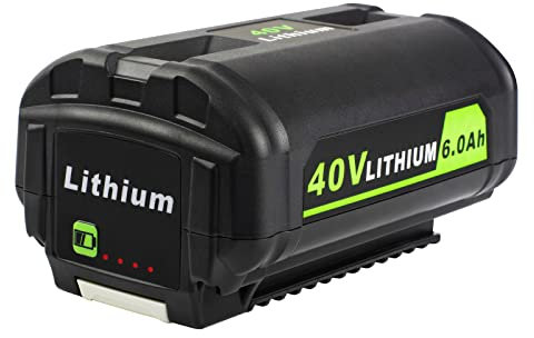 DV8DKV7 40 V 6,0 Ah Akku Ersatz für Ryobi 40 V Akku, 6000 mAh hohe Kapazität, kompatibel mit Ryobi 40 V Werkzeugen und Ladegerät