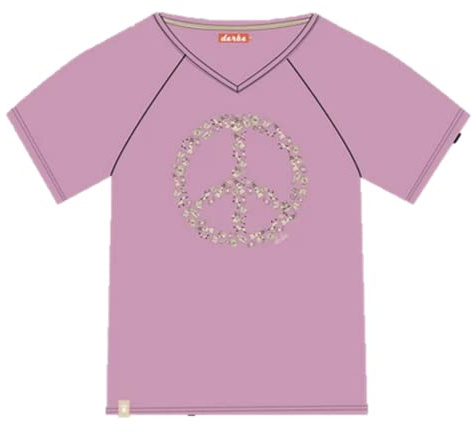 Derbe T-Shirt Peace Women, M, mauve