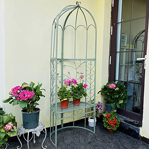 Metall-Gartendorne mit Sitzbank – perfekt für verschiedene Kletterpflanzen, Rosenranken, Hochzeiten und Hinterhöfe – Outdoor-Pergola für Terrasse und Rasendekoration