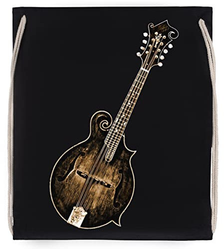 Vendax Mandolin Noir Sac de Sport à Cordon Black Drawstring Gym Bag