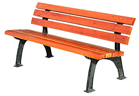 Gartenbank für den Außenbereich, Holzbank für den Außenbereich, Gartenbank, Terrassensitz mit Gusseisenrahmen und korrosionsbeständigen Holzlatten