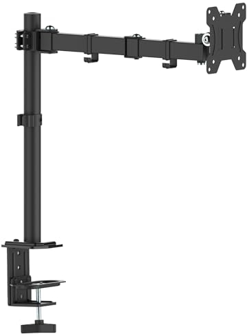 Atlantis P022-ED203AN Soporte y brazo para monitor de PC de 13 a 32, Max 8Kg, para escritorio Altura ajustable, brazo articulado. Inclinación +/- 45°, pivot +/- 180°, rotacios y giratorios 180°.Vesa