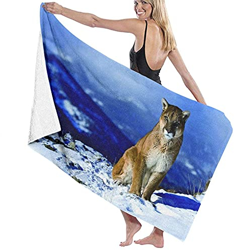 934 Strandtuch Puma Auf Schneeberg Strandhandtuch Leichtes,Mikrofaser Saunatuch Für Picknicks Männer Spa,80X130cm
