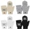 agctrler 4 Paar Damen Fingerlos Handschuhe, Halbfinger handschuhe mit klappe damen, Wollhandschuhe damen