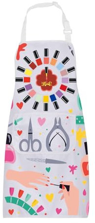 BNQL Nail Tech Apron With Pockets - Waterproof Salon Apron for Nail Technicians and Artists, Nail Tech Apron, One size