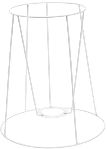 HOMSFOU Runder Lampenschirm Lampenschirmkäfig Zopfzubehör Lampenschirm Harfe Lampenschirm-ersatzring Laterne Tischlampe Runder Rahmen Tischlampe Diy Rahmen Eisen E27 Regal Metall