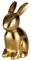 EGLO LIVING Osterdeko Hase Vohilava, Deko Figur Ostern Frühling, Frühlingsdeko Osterhase, Elegante Tischdeko, Osterfigur aus Aluminium in Gold, 13 cm