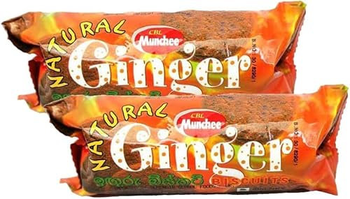 Munchee Ginger biscuits, Authentic taste, Tasty and Healthy, Highly Nutritive, Sri Lankan Origin, 80g (GINGER, PACK OF 2)
