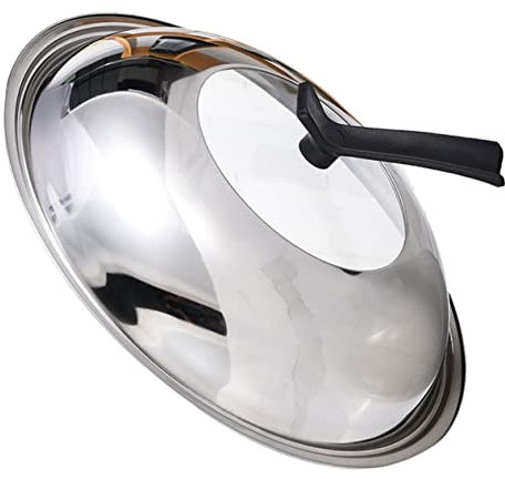 ABOOFAN Topfdeckel Bambuspeitsche Deckelabdeckung der Bratpfanne Backform wok Universaldeckel Pfannendeckel Glas Pfannenabdeckung Suppentopf Deckel Kochutensilien rotieren