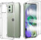 Cover Compatibile per Motorola Moto G34 5G/Moto G45 5G con 2 Pellicola Vetro Temperato, Morbido Silicone ed Antiurto Protettivo Bumper TPU Gel Smartphone Custodia Case - Trasparente