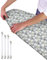 Ironing Board Cover - Universal Fit - 120 x 40cm + 4 pack Ironing Board Fitting Clips (White Flower Bees)