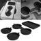 Auovo 3D-Getränkehalter-Untersetzer, kompatibel mit Ford F150 Zubehör 2015–2023, F250, F350, F450, 2017–2023, 40/20/40, Sprungsitz, Silikon-Becher-Innenverkleidung, schwarzer Rand, 4-teiliges Set