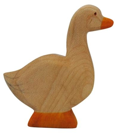HolzWald - 2276 - Vögel, Gans, stehend, Holz, Handarbeit, 9,1cm x 8,1cm x 2,5cm