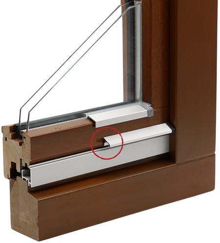 Wetterschenkel Aluminium Holzfenster Regenschutz Alu Fenster Profil Y Abdeckung (Weiß RAL 9016, 130 cm)