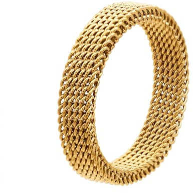 Heideman Ringe Sarah Damen aus Edelstahl Gold farbend matt Damenring für Frauen