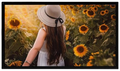 24-Zoll-27-Zoll-32-Zoll-Digital-Fotorahmen kann an der Wand montiert Werden, mit Bewegungssensor IPS-HD-Bildschirm, Vollbild-Fotorahmen mit Fernbedienung (Color : Black, Size : 32 inches)