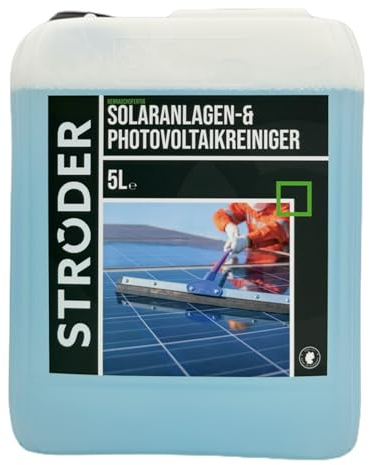 STRÖDER® - Photovoltaik Reiniger I 5 Liter Solarpanel Reiniger mit hoher Wirksamkeit I inkl. Ausgießer für die perfekte PV Anlage Reinigung