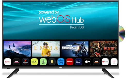 Cello C4324WSF TV FULL HD SMART/DVD da 43 pollici con lettore DVD integrato triplo sintonizzatore Bluetooth Sistema operativo superveloce WebOS by LG Netflix Prime Prodotto in Europa