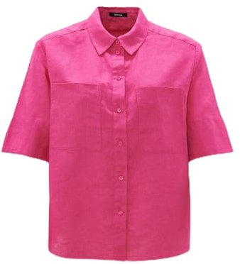 OPUS Damen Kurzarmbluse | Leinenbluse FILALIA pink Punch, 40