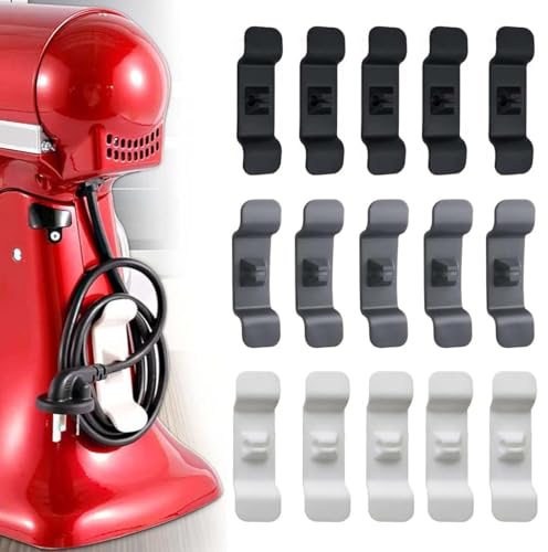 Organizer per Cavi Elettrodomestici, 15 Pezzi Organizzatore Cavi per Elettrodomestici da Cucina, Organizer per Cavi Elettrodomestici,Cord Organizer a Clip per Cavo Per Elettrodomestici Da Cucina